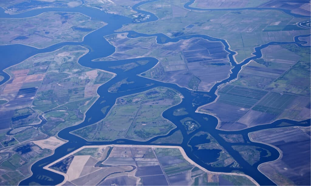 Cel mai lung râu din California - Delta râului Joaquin