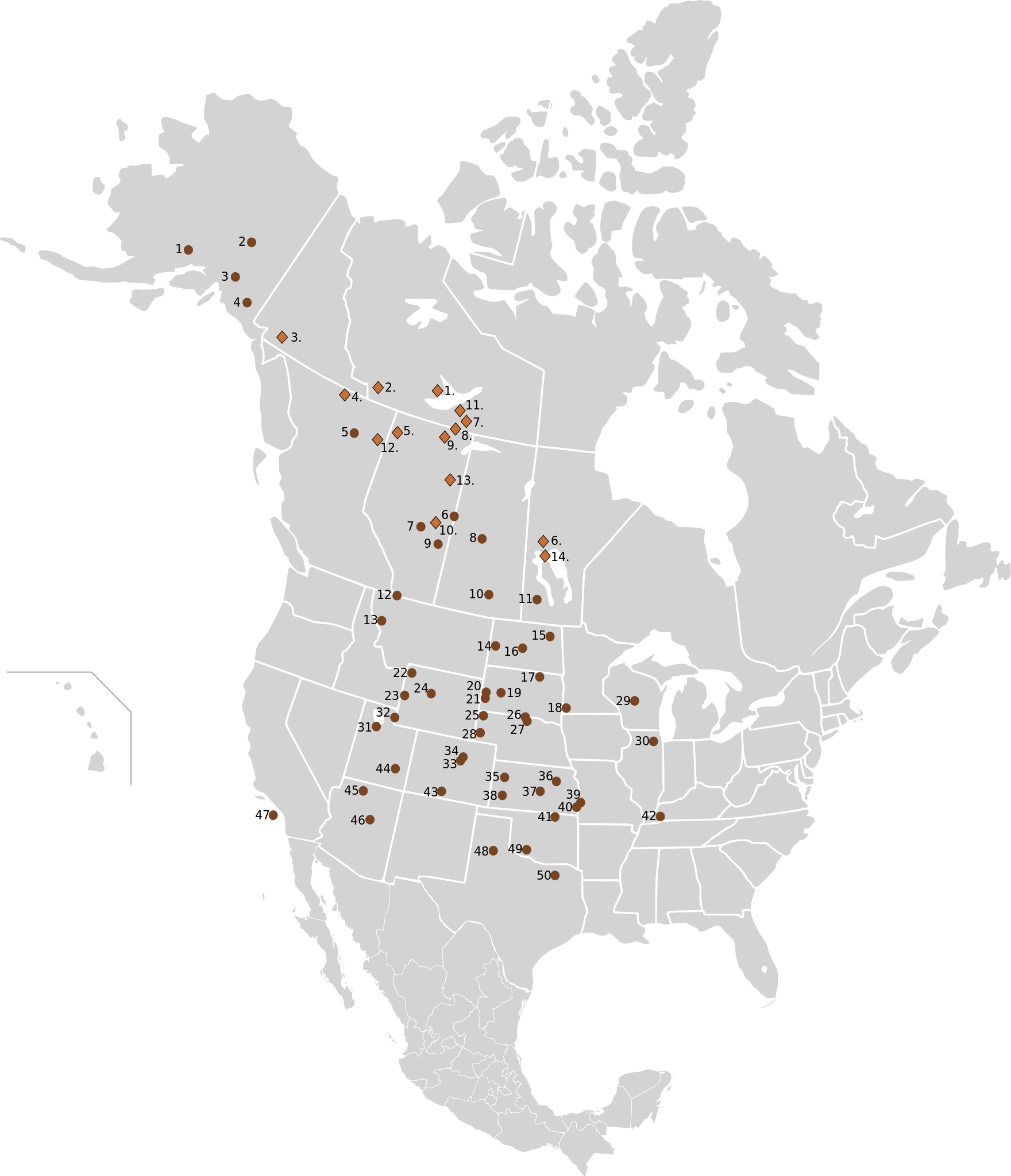 Harta parcului național de bivoli de lemn