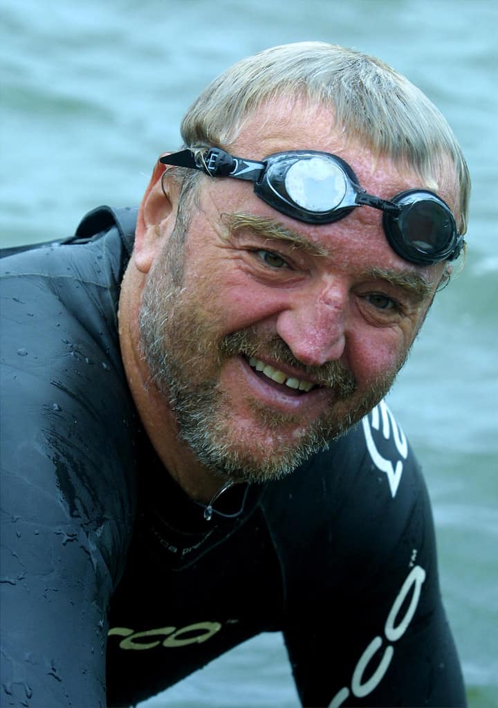 Martin Strel swims in the Amazon