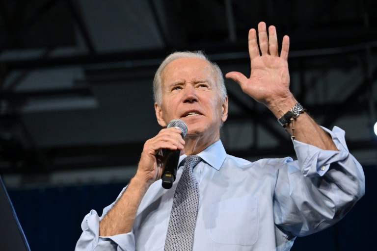 Președintele american Joe Biden la ultimul său miting de campanie în Bowie, Maryland, luni, 7 noiembrie 2022